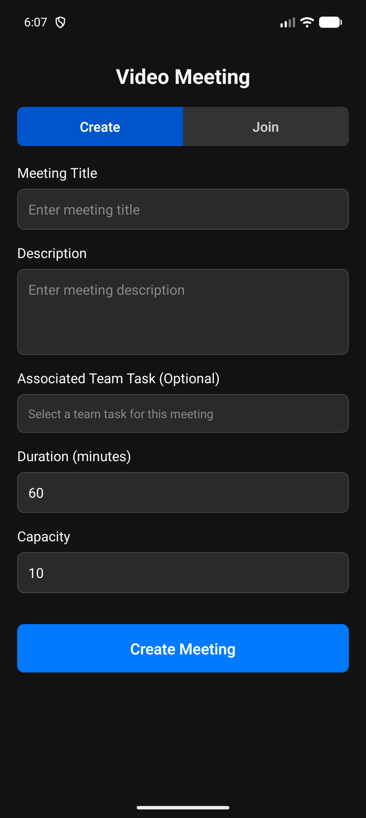 Learnex video meeting screen